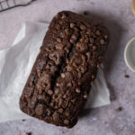 Chocolate loaf cake fresh from the oven.