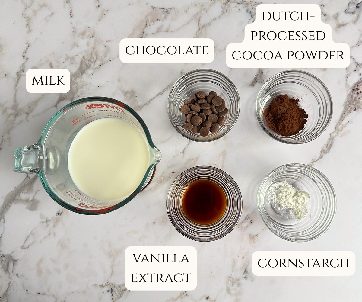 Ingredients for hot cocoa.
